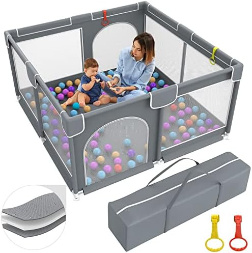 Baby Playpen , Baby Playard, Playpen for Babies with Gate Indoor & Outdoor Kids Activity Center w... | Amazon (US)
