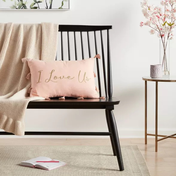 'I Love Us' Lumbar Throw Pillow Blush - Threshold™ | Target