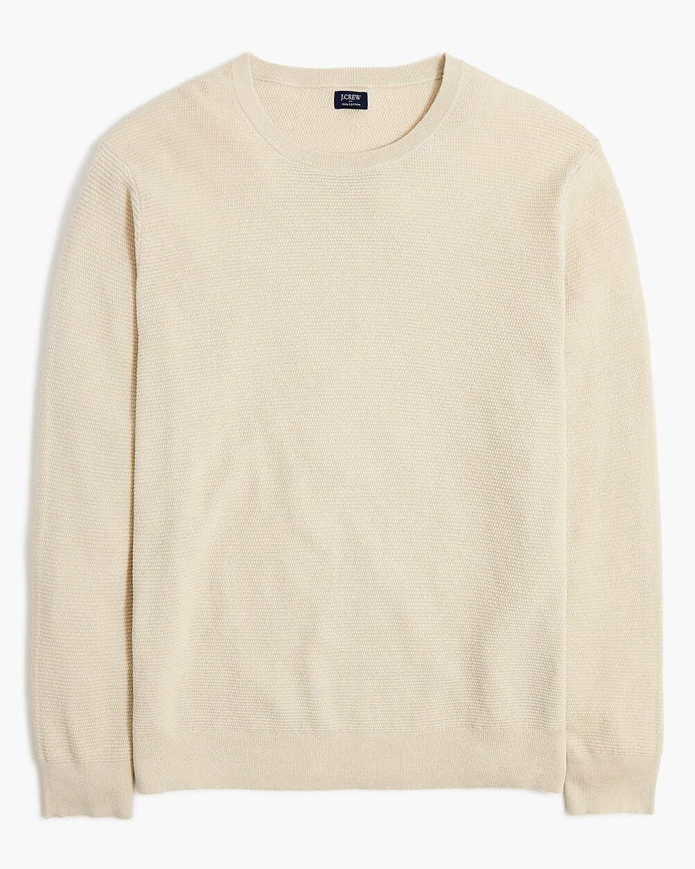 Cotton blister-stitch crewneck sweater | J.Crew Factory