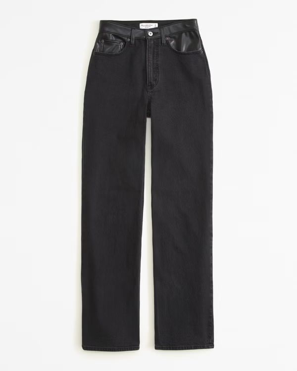 Mixed Fabric High Rise 90s Relaxed Jean | Abercrombie & Fitch (US)