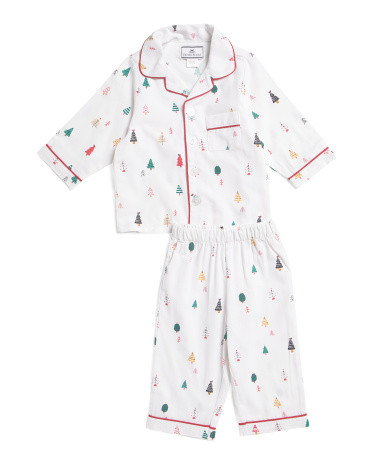 Kids 2pc Merry Trees Pajama Set | TJ Maxx