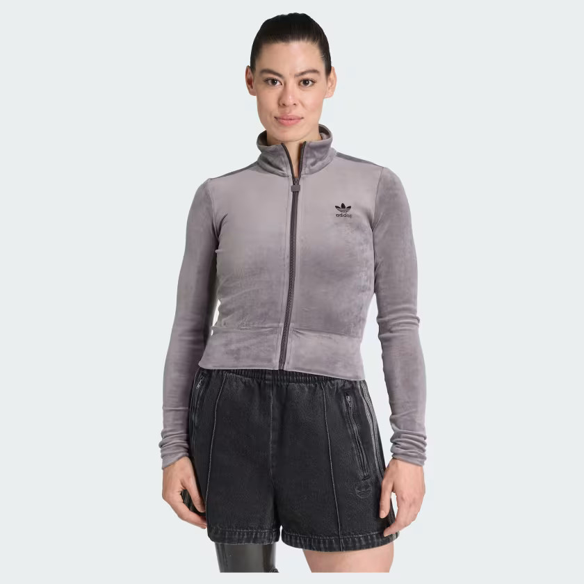 Essentials Velvet Fitted Track Top | adidas (US)