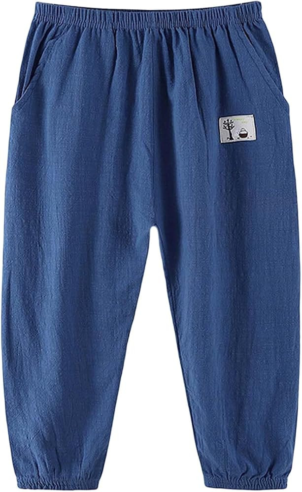 Musselin Hose Kinder Sommer Baumwolle Leinenhose Leichte Lange Hosen d\u00fcnn Pumphose Elastisch... | Amazon (DE)
