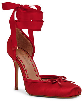 Steve Madden Women's Larina Lace-Up High-Heel Ballet Pumps - Macy's | Macy's