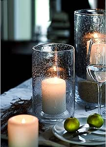 ARIAMOTION Hurricane Candle Holder for Pillar Glass Cylinder Vase Modern Farmhouse Centerpiece Cl... | Amazon (US)
