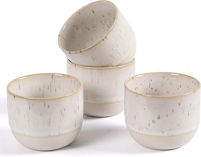 Ceramic Espresso Cups Set of 4, Double Walled Espresso Coffee Mugs for Nespresso Cups, Special gl... | Amazon (CA)