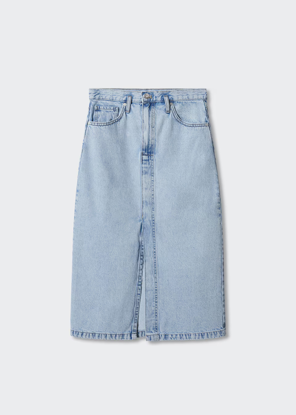 Denim midi-skirt -  Women | Mango USA | MANGO (US)