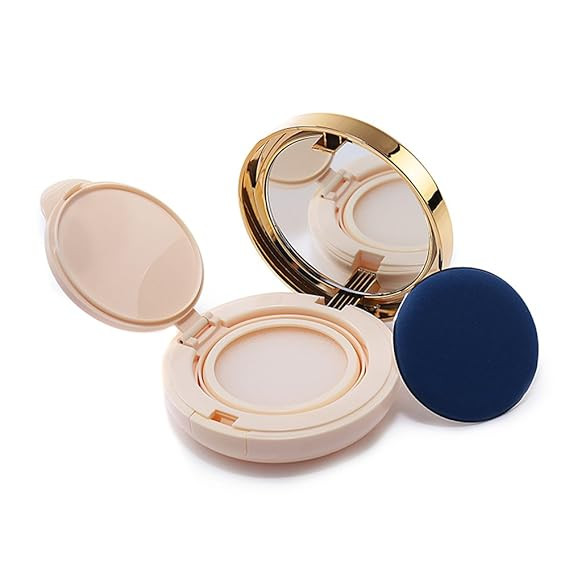 15ml 0.5oz Empty Luxurious Golden Portable Make-up Powder Container Air Cushion Puff Case with Po... | Amazon (US)