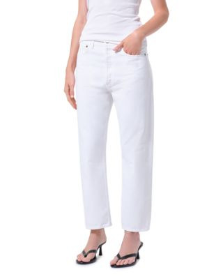 90's Crop Mid Rise Loose Jeans in Marshmallow | Bloomingdale's (AU)