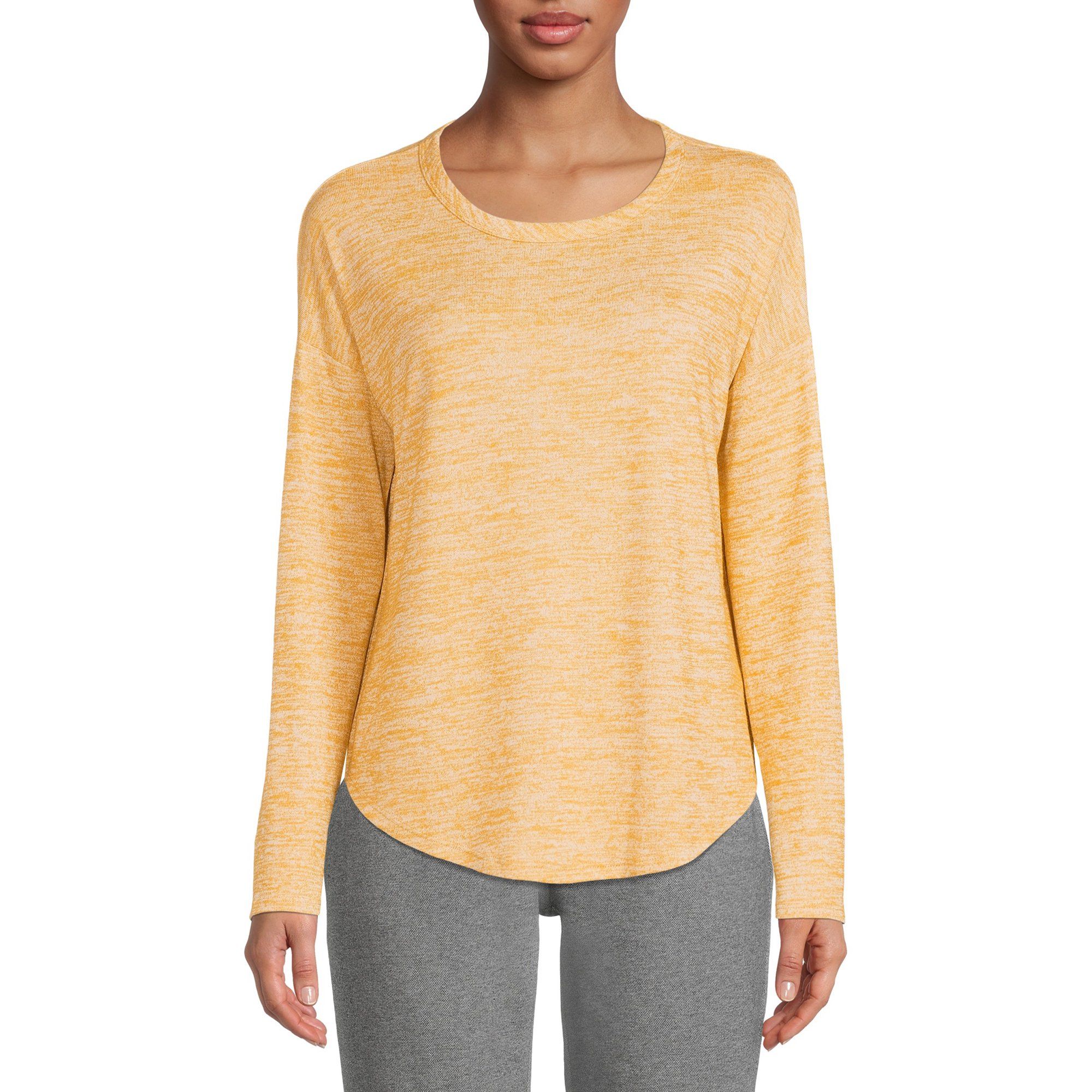 Time and Tru Women's Long Sleeve Hacci Tee | Walmart (US)