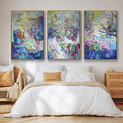 Gathering up the Goddess I - 3 Piece Floater Frame Set on Canvas | Wayfair North America