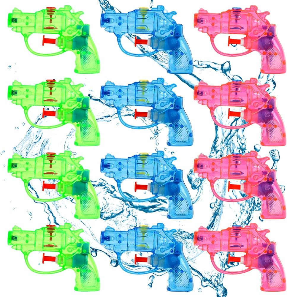 12 Pack Water Guns for Kids, Small Squirt Water Guns Plastic Blasters for Swimming Pool Beach Out... | Amazon (US)