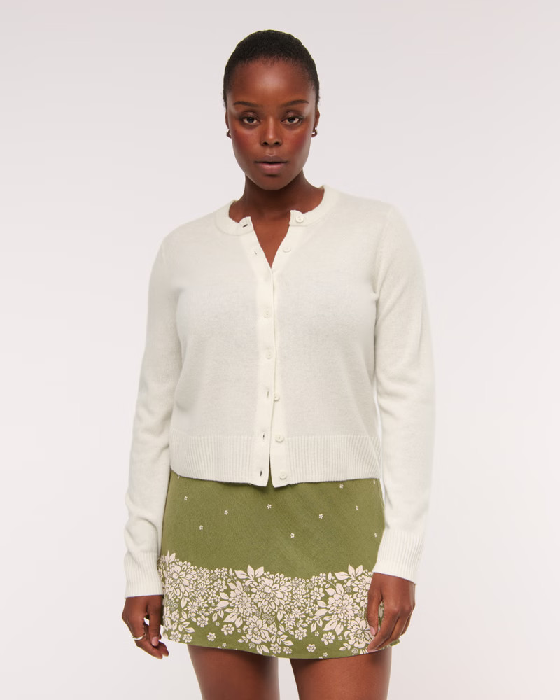 Women's Cashmere Crew Cardigan | Women's Office Approved | Abercrombie.com | Abercrombie & Fitch (UK)