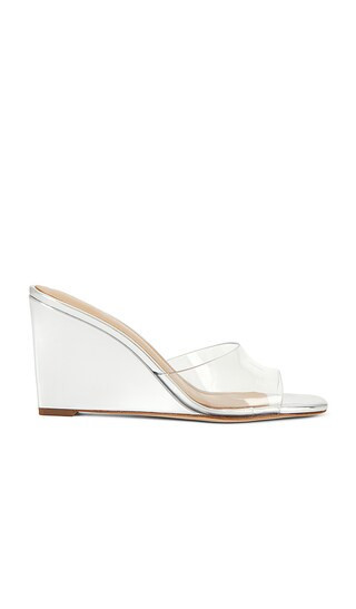 Veronica Beard Asha Wedge Sandal in Metallic Silver, grey. - size 8.5 | Revolve Clothing (Global)