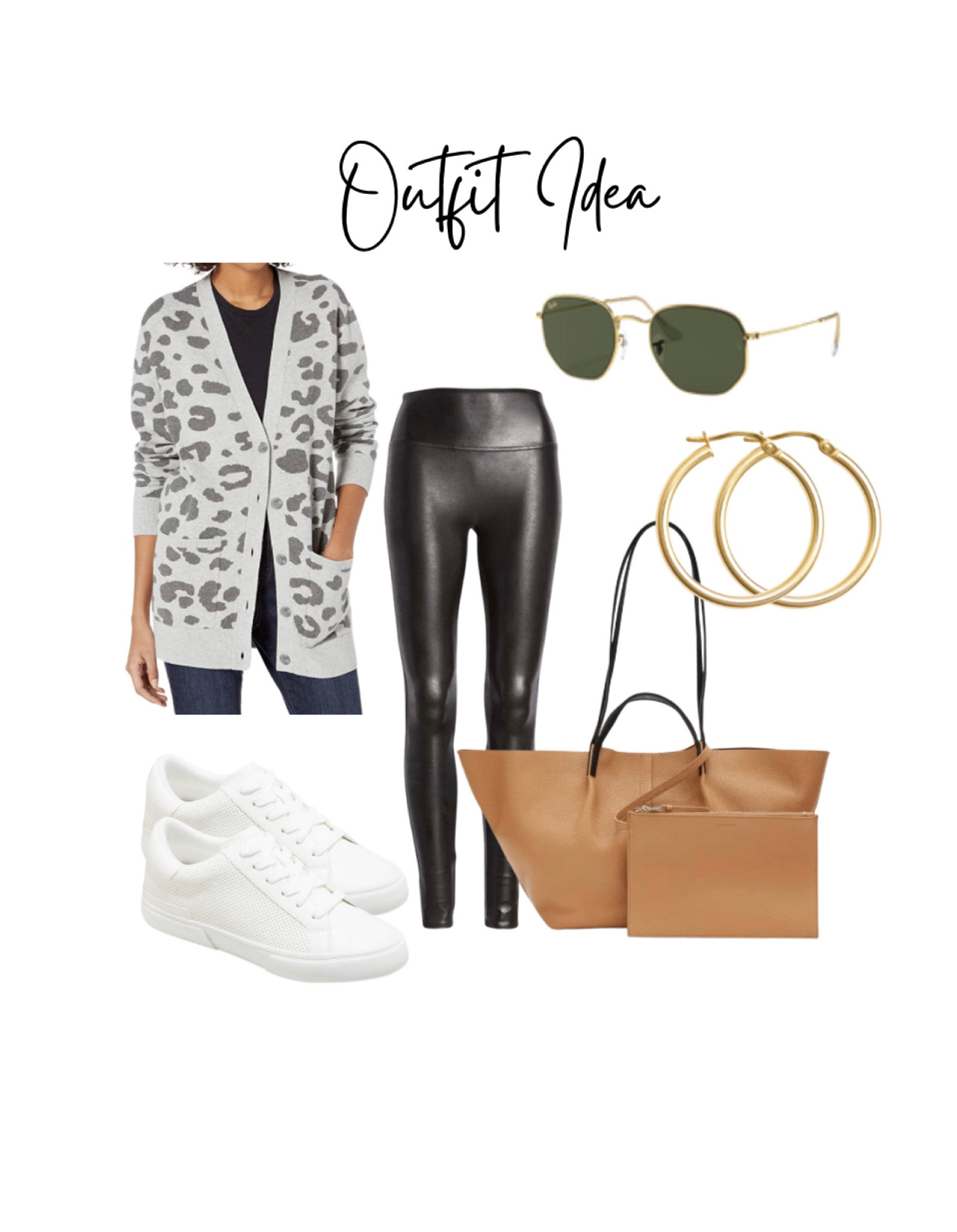 Fall outfit Inspo pick up drop off outfit mom style casual work spanx outfit long cardigan tote bag white sneakers 