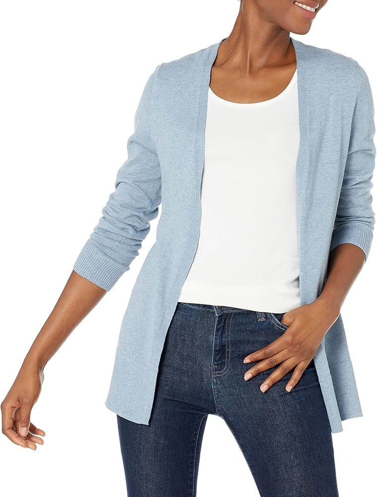 Amazon Essentials Women's Lightweight Long Sleeve Open-Front Cardigan Sweater (Available in Plus ... | Amazon (US)