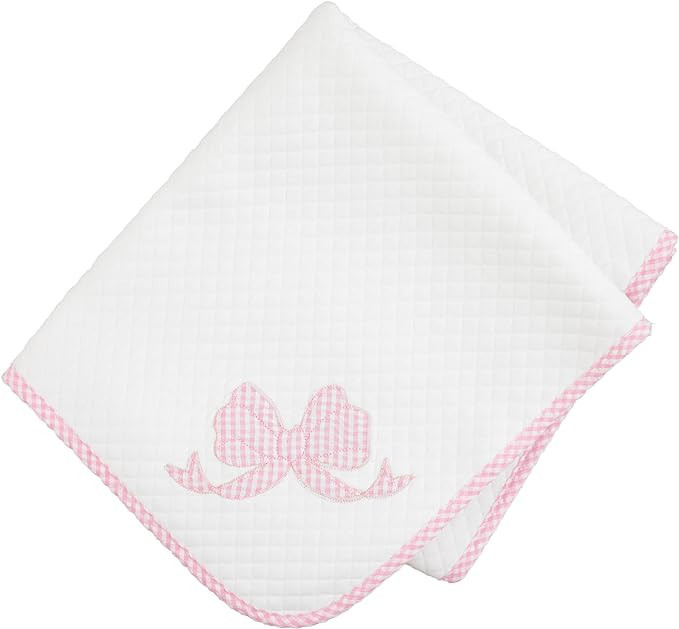 Mud Pie Kids Bow Quilted Blanket; 34" x 28" | Amazon (US)