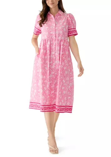 Women's Short Sleeve Meredith Midi Shirtdress | Belk