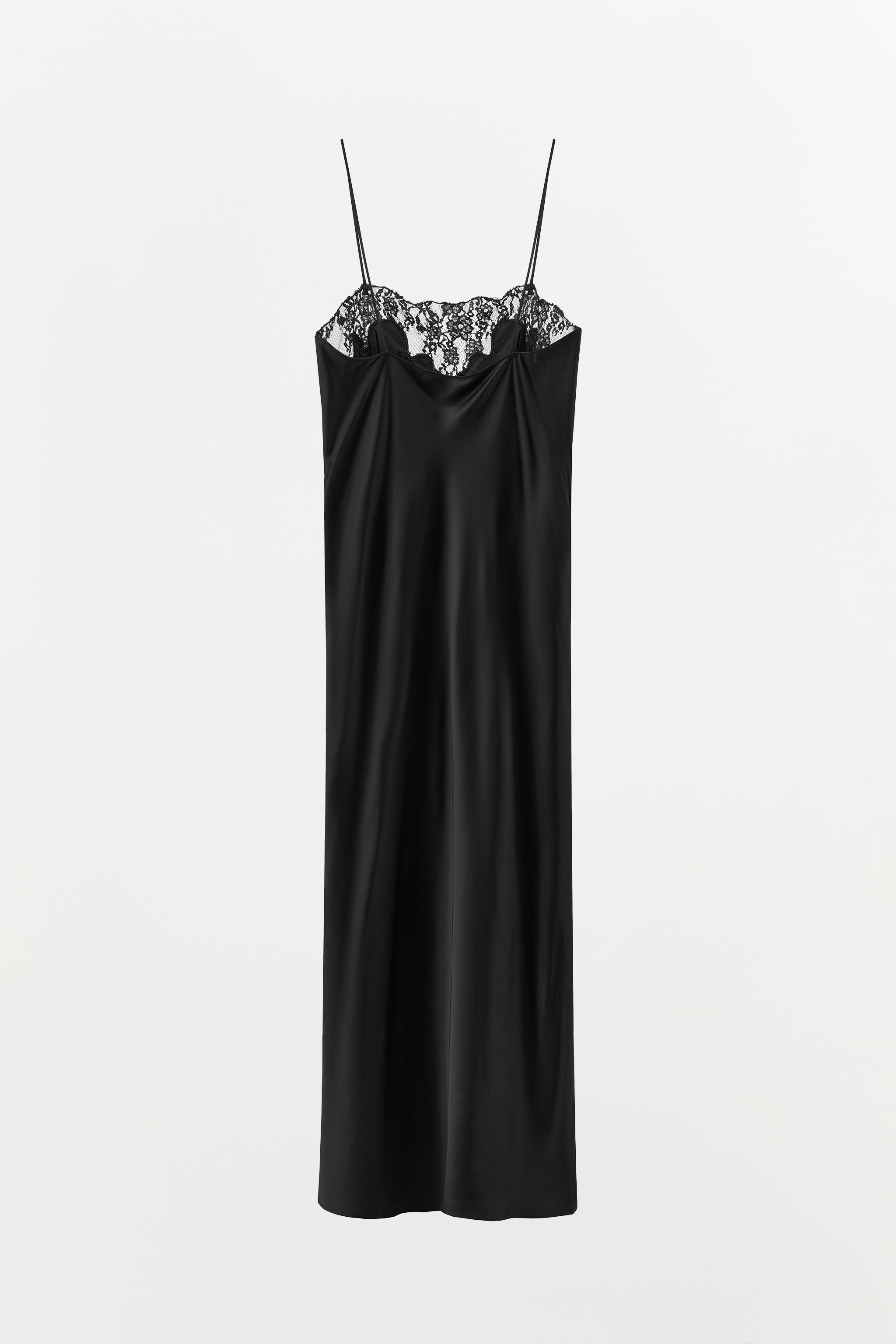 SATIN EFFECT LACE DRESS | Zara US