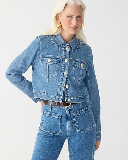 Louisa patch-pocket lady jacket in denim | J. Crew US