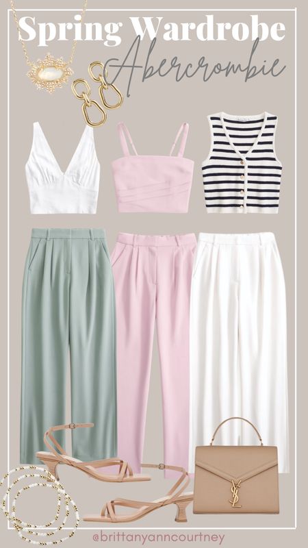 Abercrombie Spring new arrivals, the cutest tailored pants and the cutest little tops to pair back with their colorful trousers. I love a matching two piece set but love how timeless these pieces are!

I ordered all of these pieces, will review soon! 💗

#LTKworkwear #LTKfindsunder100 #LTKmidsize