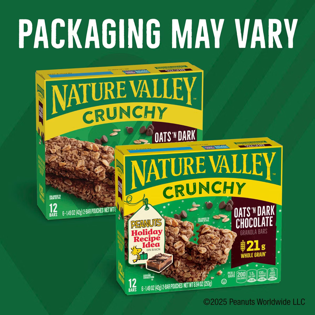 Nature Valley Crunchy Oats 'N Dark Chocolate Granola Bars - 12ct/8.94oz | Target