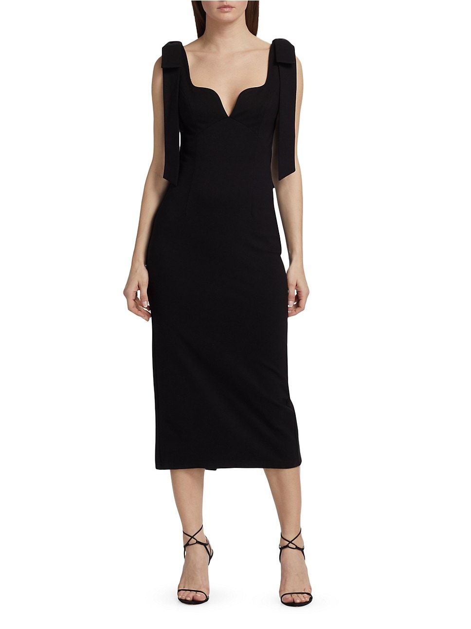 Influential Tie-Shoulder Midi-Dress | Saks Fifth Avenue