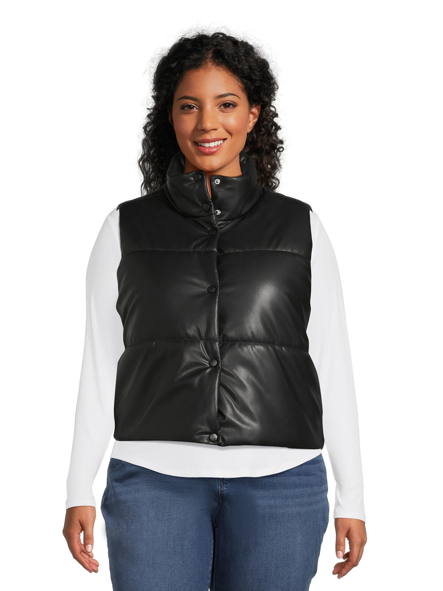 No Boundaries Juniors Plus Puffer Vest | Walmart (US)