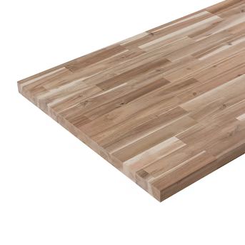 allen + roth 6-ft x 39-in x 1.5-in Finger-jointed Natural Straight Acacia Butcher Block Counterto... | Lowe's