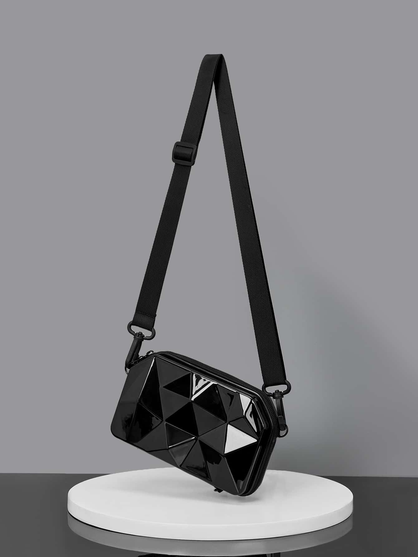 Mini Simple Diamond Pattern Crossbody Bag Sling Bag Shoulder Bag Side Bag Box Bag For Travel Vaca... | SHEIN