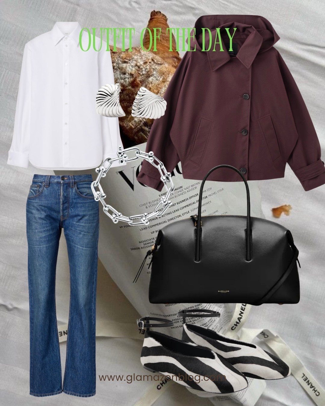 Silver earrings, cropped trench, demellier bag, Stockholm bag, white shirt, burgundy jacket 

#LTKspring #LTKuk #LTKFashionMonth