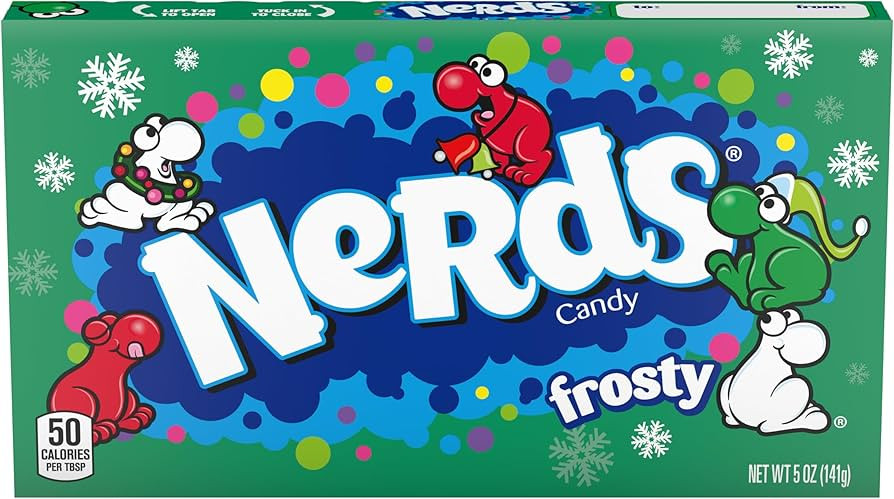 Nerds Frosty Holiday Candy Theater Box, 5oz Box - Perfect for Stocking Stuffers, Holiday Gifting ... | Amazon (US)