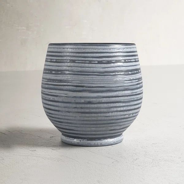 Martine Striped Stoneware Pot Planter | Wayfair North America