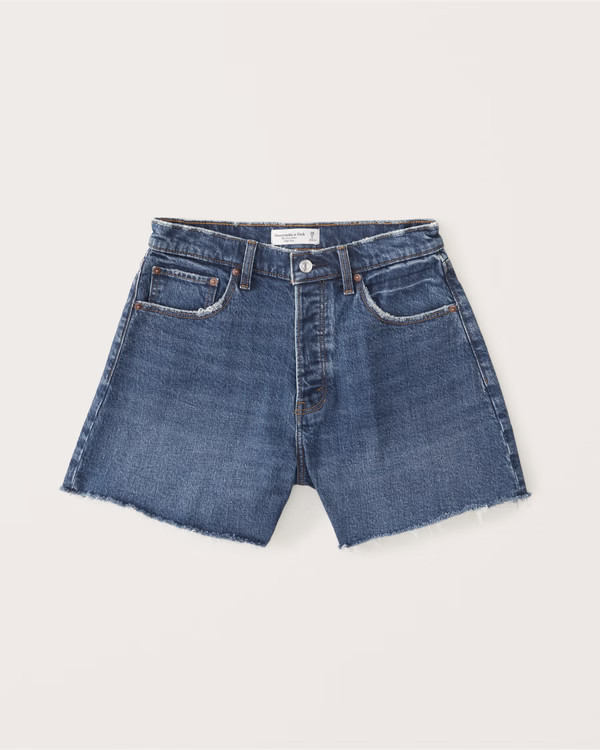 Women's Curve Love High Rise Dad Shorts | Women's Bottoms | Abercrombie.com | Abercrombie & Fitch (US)
