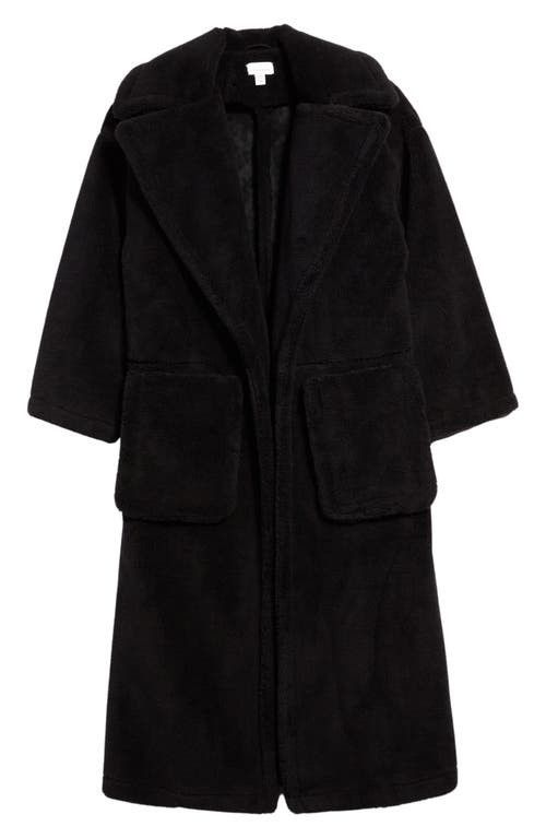 Topshop Faux Fur Coat in Black at Nordstrom, Size 12 Us | Nordstrom