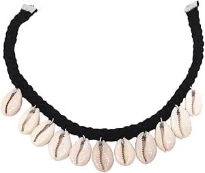 Honbay Natural Shell Cowry Clavicle Necklace, Seashell Drop Short Necklace Choker for Women and G... | Amazon (US)