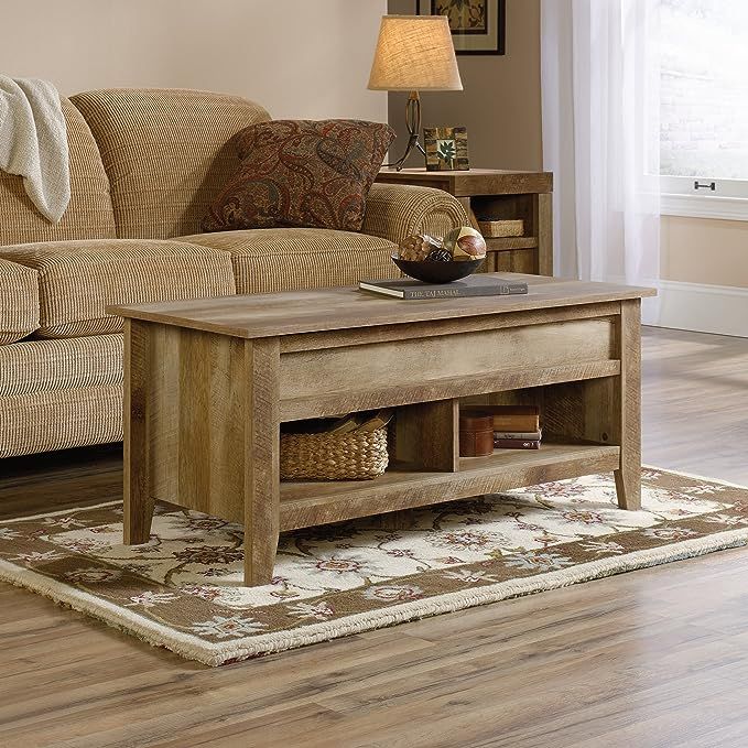 Sauder Dakota Pass Lift-Top Coffee Table, L: 43.15" x W: 19.45" x H: 19.02", Craftsman Oak finish | Amazon (US)