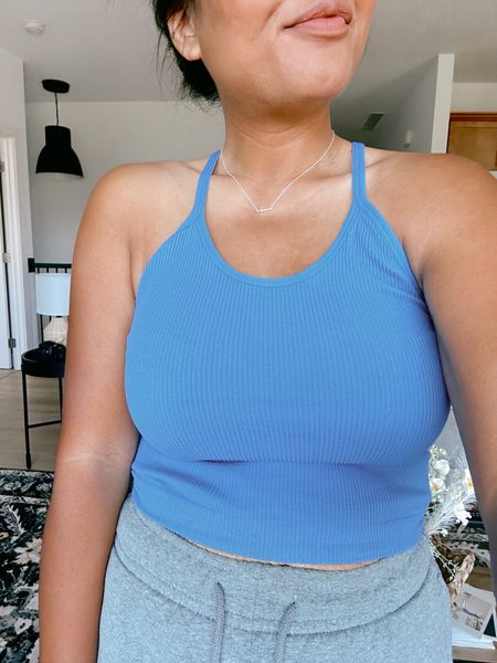 Athleisure and work from home attire.  These Amazon ribbed tank tops are awesome!  Wearing a M/L long crop and it hits right and my high waisted shorts.  Amazon finds - Amazon fashion - free people movement dupe - FP movement dupe - teen girls back to school - college fashion - preteen - tween 

#LTKsalealert #LTKover40 #LTKFind