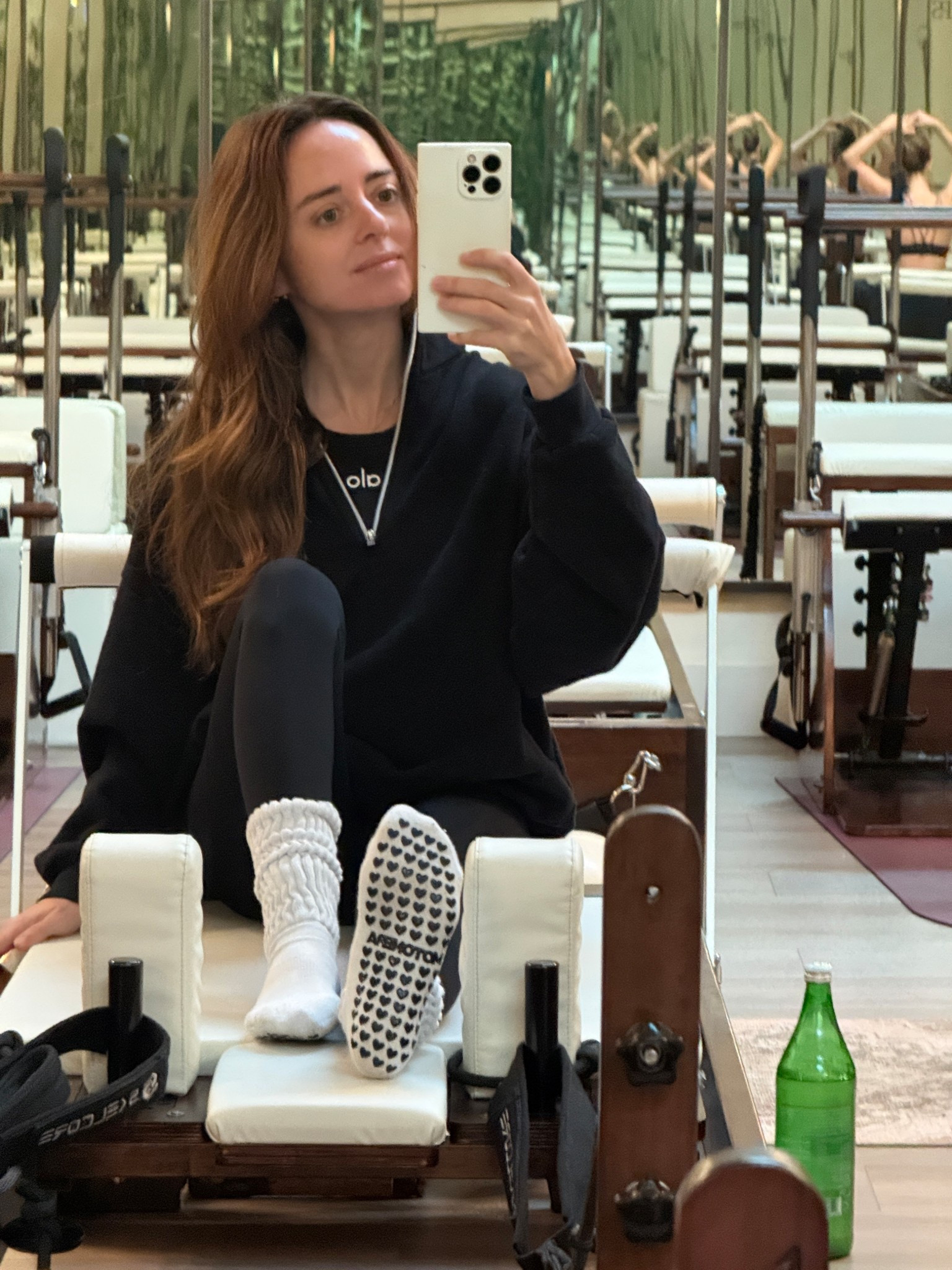 Chic and cozy all black Pilates look. 🖤

#blackoutfit 
#alo 
#pilates 

#LTKPetite #LTKfitnessgoals #LTKActive