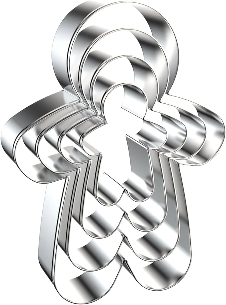 Gingerbread Man Cookie Cutter Set - 5 inch, 4 inch, 3 inch, 2 inch - 4 Piece Christmas Gingerbrea... | Amazon (US)