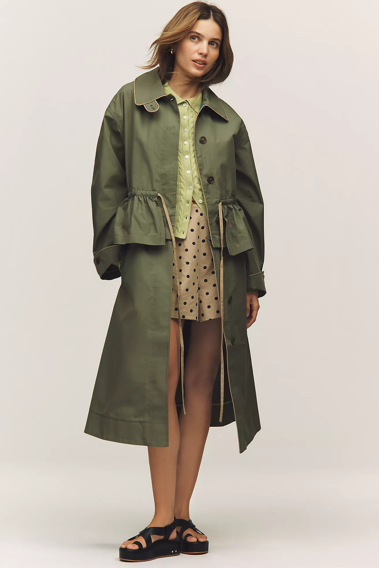 Damson Madder Myrtle Convertible Trench Coat | Anthropologie (US)