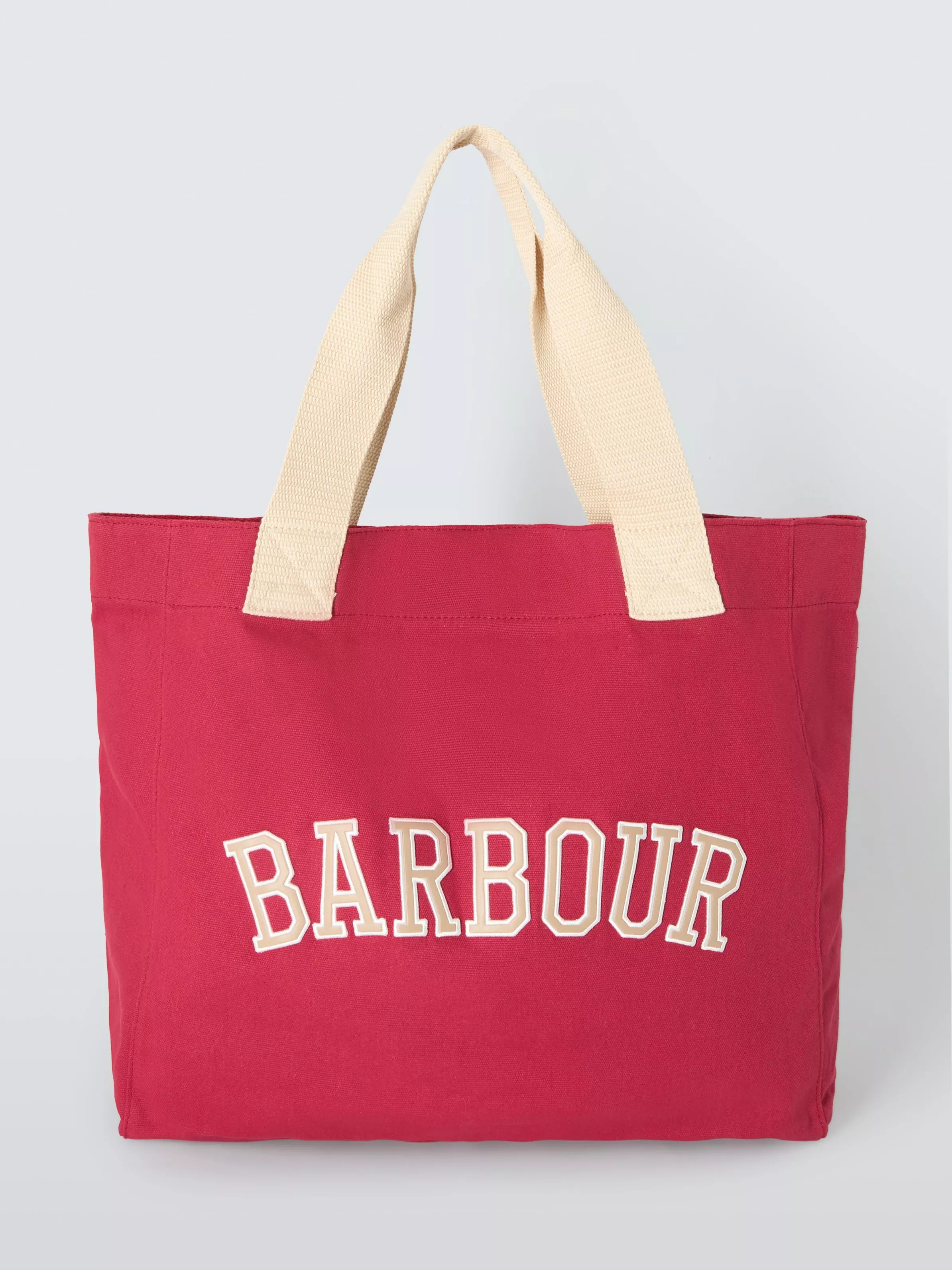 Barbour Logo Holiday Tote Bag, Athletic Red | John Lewis (UK)