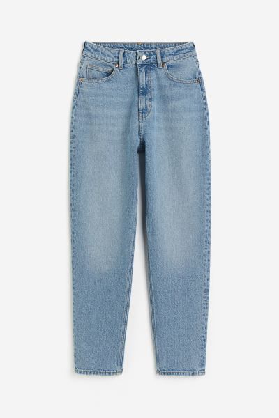 Slim Mom High Ankle Jeans - High waist - Ankle-length - Light denim blue - Ladies | H&M US | H&M (US + CA)