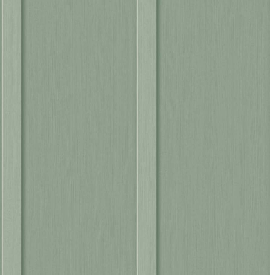 NextWall Faux Board and Batten Peel and Stick Wallpaper (Sage Green) | Amazon (US)