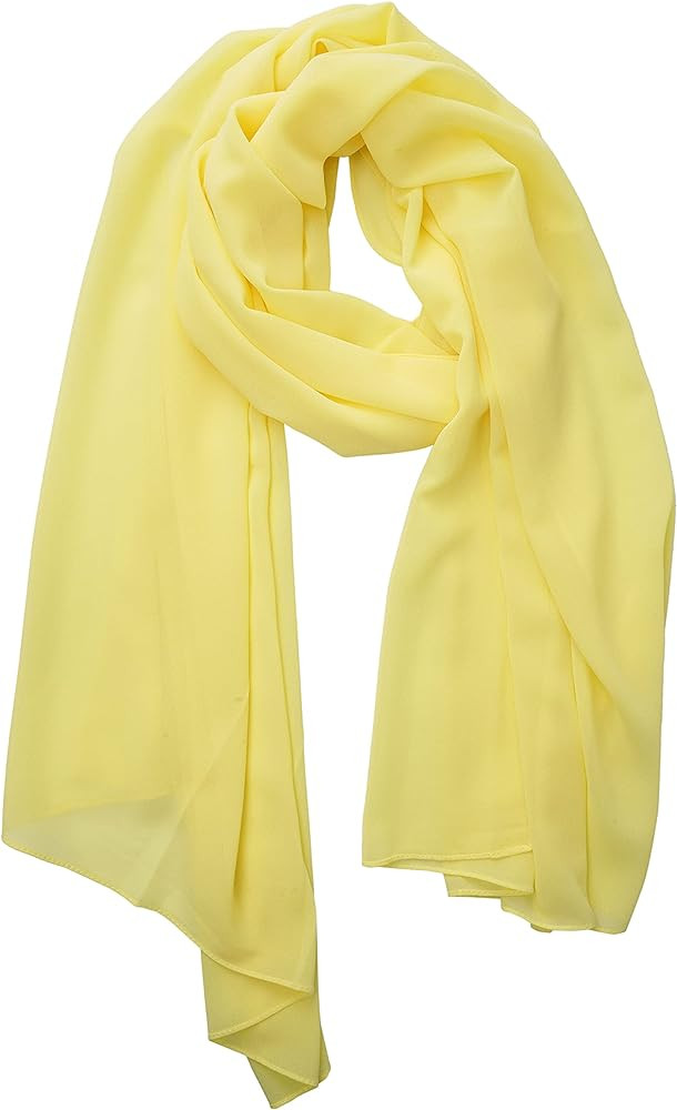YOUR SMILE for Women Lightweight Breathable Solid Color Soft Chiffon Long Fashion Scarves Sun-pro... | Amazon (US)