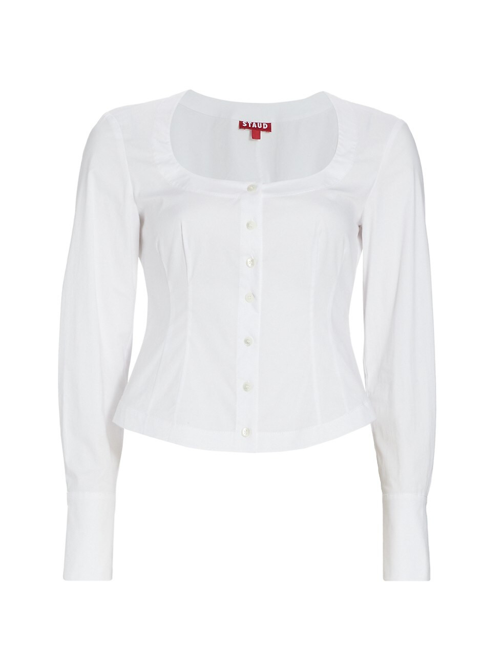 STAUD Landon Poplin Top | Saks Fifth Avenue