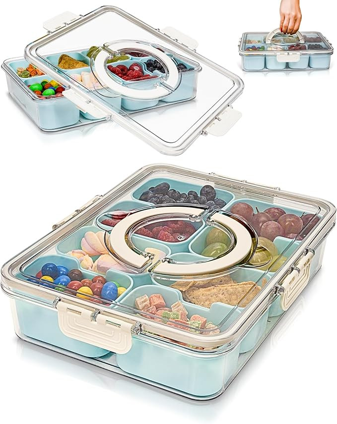Mason & Meadow Snackle Box Container - Snack Box Container for Candy Dish, Snacklebox for Salad B... | Amazon (US)