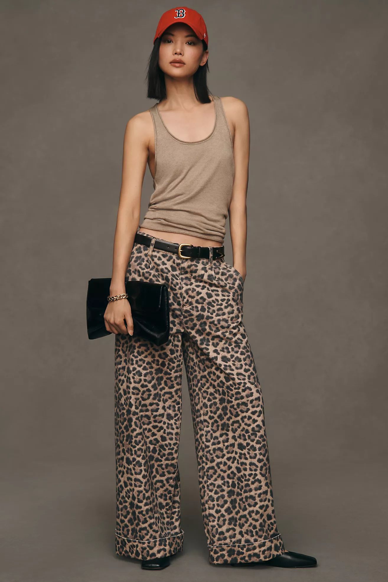 The Leon Double Hem High-Rise Wide-Leg Cuffed Jeans by Pilcro | Anthropologie (US)