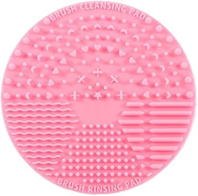 Brush Cleaning Mat,Silicone Makeup Cleaning Brush Scrubber Mat Portable Washing Tool Cosmetic Bru... | Amazon (US)