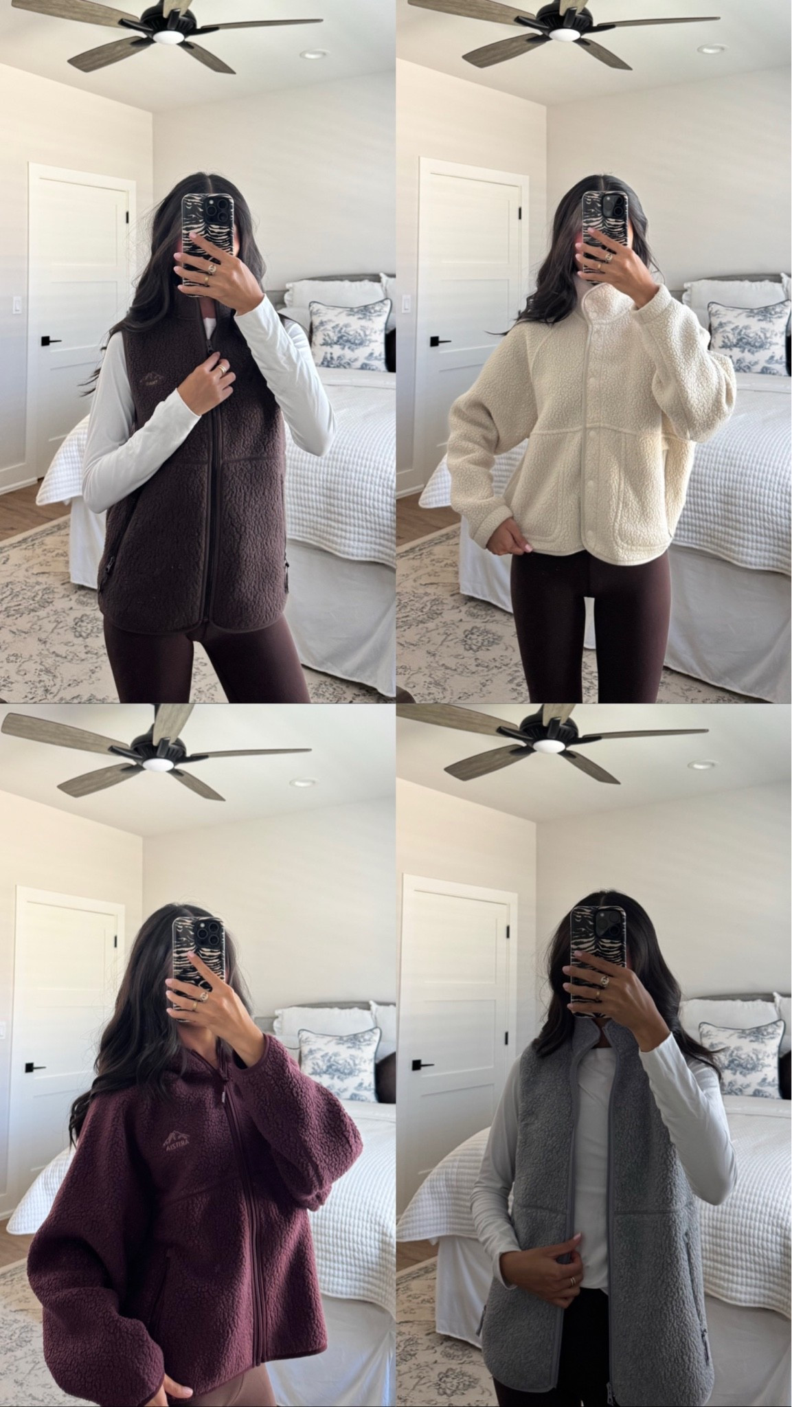 aritzia polartec is the best!!! wearing an XS in the vests and a L in the zip up (button up is old but linking similar)

#LTKSeasonal #LTKActive #LTKgrwm